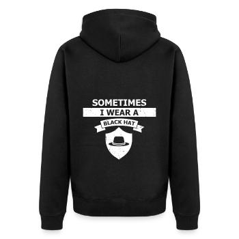Conception de cybersécurité pour la sécurité informatique et les pirates informatiques - Veste à capuche bio Premium Unisexe - noir - Dos - Nico (187cm)