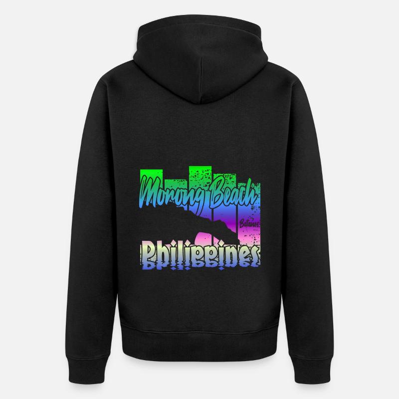 Morong Beach Philippines - Unisex Premium Bio Zip Hoodie - Schwarz