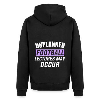 Des conférences de football imprévues peuvent avoir lieu - Veste à capuche bio Premium Unisexe - noir - Dos - Nico (187cm)