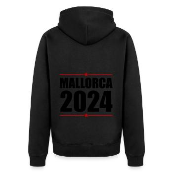 Jours fériés à Majorque 2024 - Veste à capuche bio Premium Unisexe - noir - Dos - Nico (187cm)