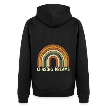 Songtexte Musikliebhaber Songwriter Musikfestival - Unisex Premium Bio Zip Hoodie - Schwarz - Hinten - Nico (187cm)