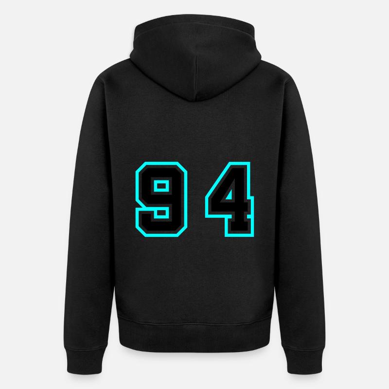 94 Symbole numérique - Veste à capuche bio Premium Unisexe - noir