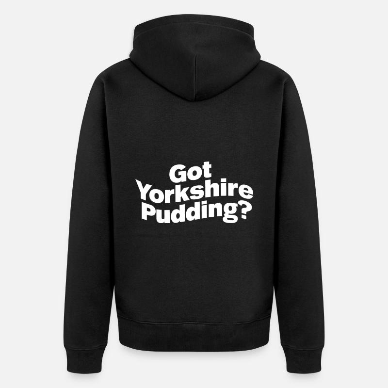 Yorkshire Pudding Geschenk - Unisex Premium Bio Zip Hoodie - Schwarz