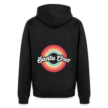 Cercle arc-en-ciel vintage de Santa Cruz - Veste à capuche bio Premium Unisexe - noir - Dos - Nico (187cm)