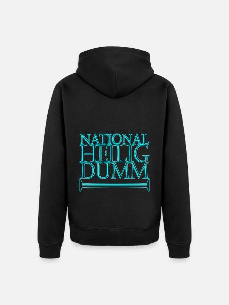 nationalheiligdumm turkis - Unisex Premium Bio Zip Hoodie - Schwarz