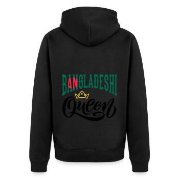 Bangladesh Bangladesh Citation du drapeau bangladais - Veste à capuche bio Premium Unisexe - noir - Dos - Nico (187cm)