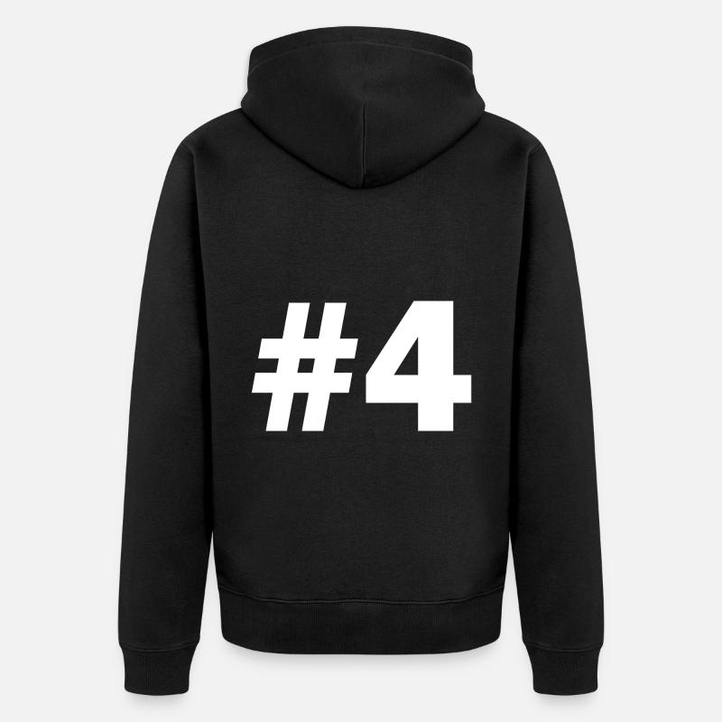 #4 - Veste à capuche bio Premium Unisexe - noir