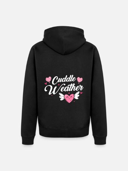 Liebe Umarmung Kinder - Unisex Premium Bio Zip Hoodie - Schwarz