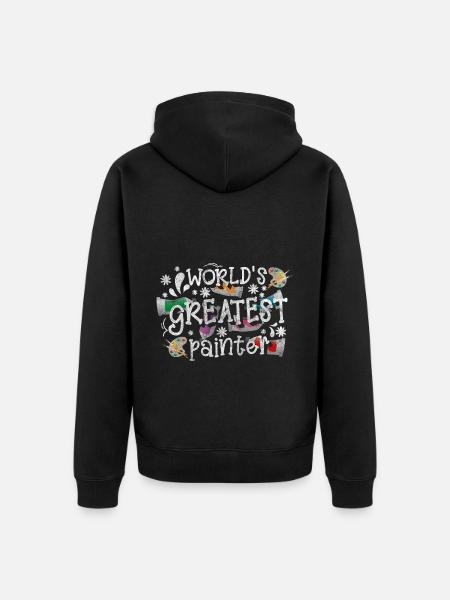 Artist Painting Brush Craft - Unisex Premium Organic Zip Hoodie - black