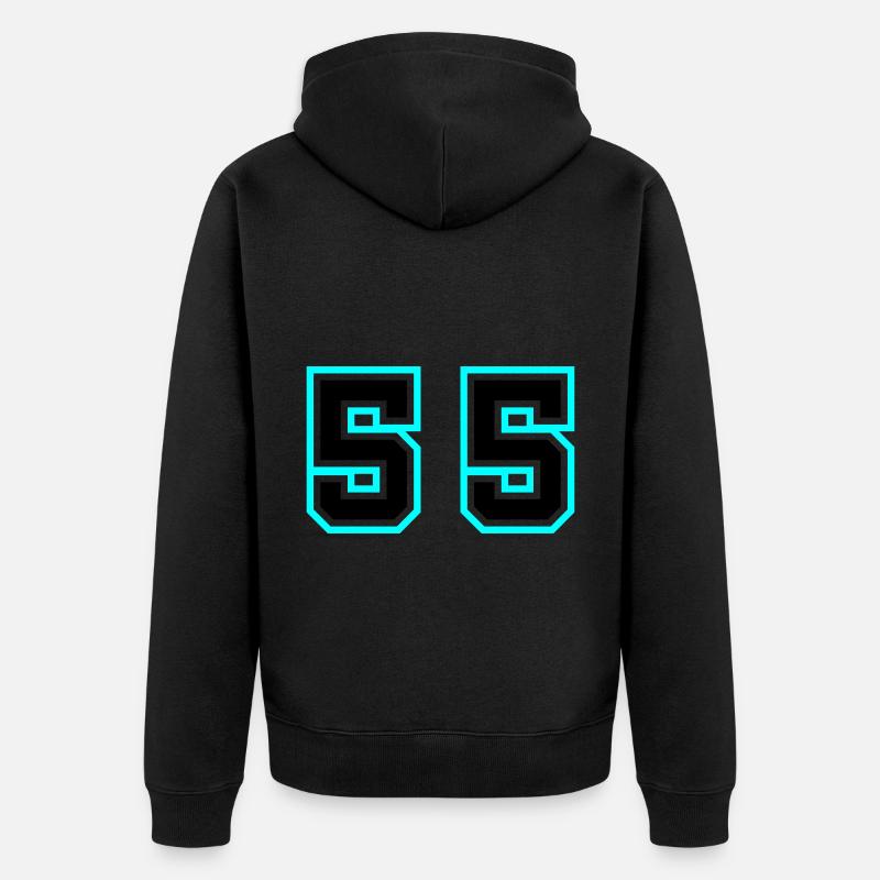 55 Symbole numérique - Veste à capuche bio Premium Unisexe - noir