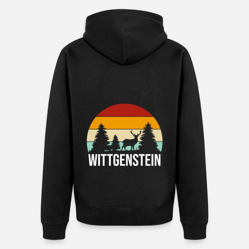 Wittgenstein - Veste à capuche bio Premium Unisexe - noir