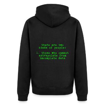 Ceux qui ne peuvent pas extrapoler à partir de données incomplètes4 - Veste à capuche bio Premium Unisexe - noir - Dos - Nico (187cm)