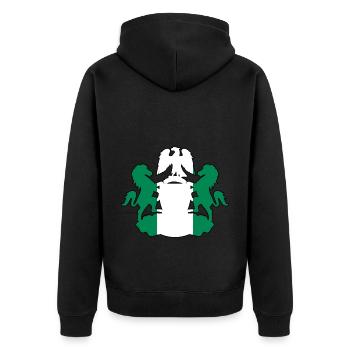 Armoiries du Nigéria - Veste à capuche bio Premium Unisexe - noir - Dos - Nico (187cm)