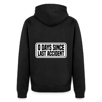 0 jours depuis le dernier accident 8 - Veste à capuche bio Premium Unisexe - noir - Dos - Nico (187cm)