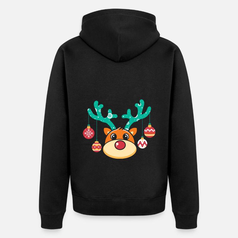 Cadeaux de Noël Noël - Veste à capuche bio Premium Unisexe - noir