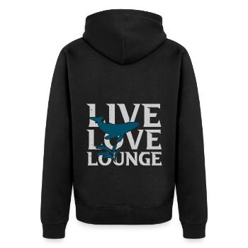 Ozean Meer Wal Zitat für Wal Meeressäugetiere - Unisex Premium Bio Zip Hoodie - Schwarz - Hinten - Nico (187cm)