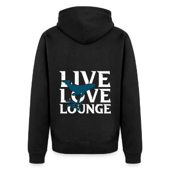 Humpback whale design for ocean, sea, whale and whales - Unisex Premium Organic Zip Hoodie - black - Back - Nico (187cm)