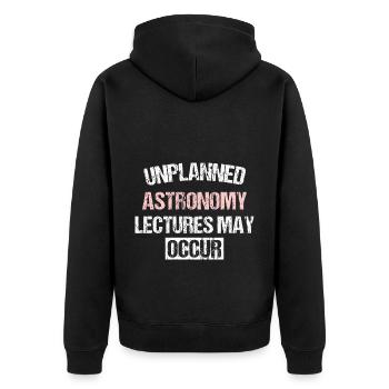 DES CONFÉRENCES D’ASTRONOMIE IMPRÉVUES PEUVENT AVOIR LIEU - Veste à capuche bio Premium Unisexe - noir - Dos - Nico (187cm)