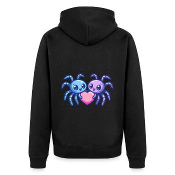 Couple de tarentules Amour Araignée Amoureuse - Veste à capuche bio Premium Unisexe - noir - Dos - Nico (187cm)