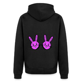 Lapin de Pâques Pâques - Veste à capuche bio Premium Unisexe - noir - Dos - Nico (187cm)