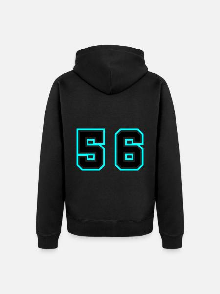 57 Number Symbol - Unisex Premium Organic Zip Hoodie - black