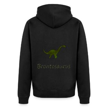 Brontosaurus Dino - Veste à capuche bio Premium Unisexe - noir - Dos - Nico (187cm)