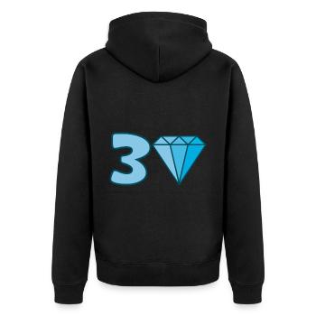 Diamant du 30e anniversaire - Veste à capuche bio Premium Unisexe - noir - Dos - Nico (187cm)
