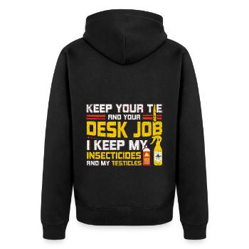 Votre travail de bureau Mes exterminateurs d’insecticides - Veste à capuche bio Premium Unisexe - noir - Dos - Nico (187cm)