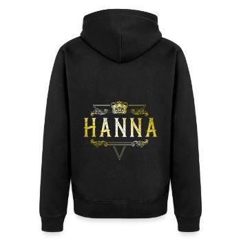 Hanna - Unisex Premium Bio Zip Hoodie - Schwarz - Hinten - Nico (187cm)