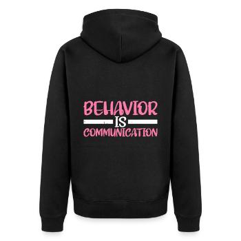 Le comportement est la communication 8 - Veste à capuche bio Premium Unisexe - noir - Dos - Nico (187cm)