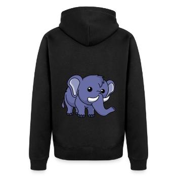 Mammoth Comic Animal - Veste à capuche bio Premium Unisexe - noir - Dos - Nico (187cm)