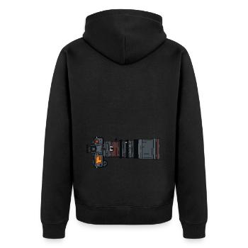 Father's Day gift for dad for Men's Day - Unisex Premium Organic Zip Hoodie - black - Back - Nico (187cm)