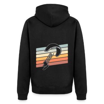 Kitesurfer Kitesurf Kitesurf - Veste à capuche bio Premium Unisexe - noir - Dos - Nico (187cm)