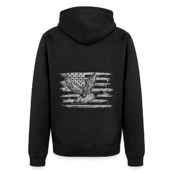 Ducks Rubber Duck Rubber Duck Swimming - Unisex Premium Organic Zip Hoodie - black - Back - Nico (187cm)