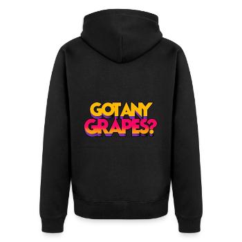Got Any Grapes 5 - Unisex Premium Organic Zip Hoodie - black - Back - Nico (187cm)