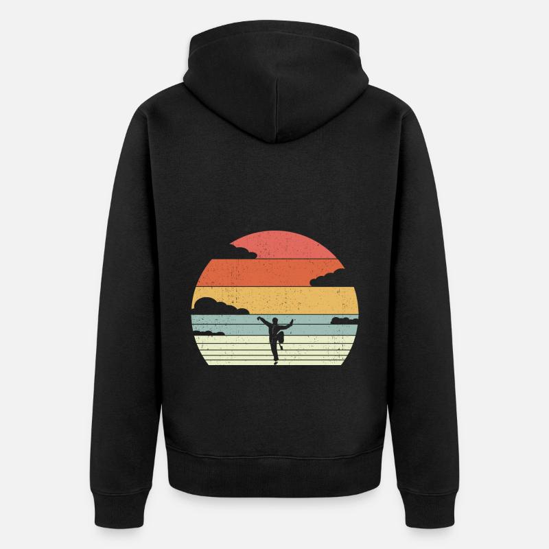Kung Fu - Unisex Premium Bio Zip Hoodie - Schwarz