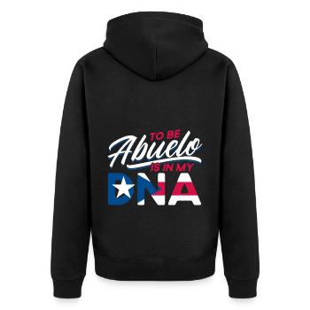 Being Abuelo is in my DNA Puerto Rico - Unisex Premium Organic Zip Hoodie - black - Back - Nico (187cm)