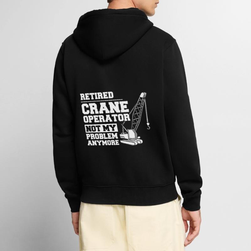 Crane Operator Construction Worker Crane Tower Training Unisex Premium Organic Zip Hoodie