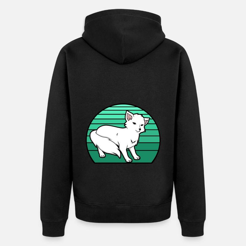 Polarfuchs - Unisex Premium Bio Zip Hoodie - Schwarz