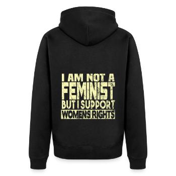 Soutient les droits des femmes - Veste à capuche bio Premium Unisexe - noir - Dos - Nico (187cm)