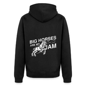 Conception Clydesdale pour clydesdale Riders - Veste à capuche bio Premium Unisexe - noir - Dos - Nico (187cm)