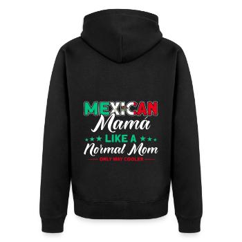 Mexiko Mexikanische Wurzeln Geschenk - Unisex Premium Bio Zip Hoodie - Schwarz - Hinten - Nico (187cm)