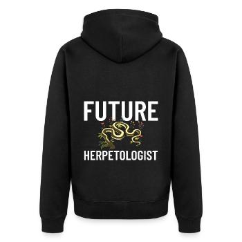 Herpetology Reptiles Herpetologist Lizards - Unisex Premium Organic Zip Hoodie - black - Back - Nico (187cm)