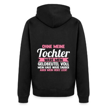 Mutter Mama - Unisex Premium Bio Zip Hoodie - Schwarz - Hinten - Nico (187cm)