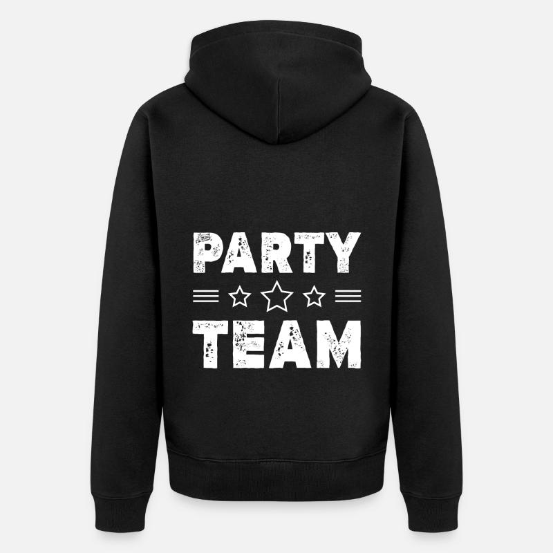 Équipe de fête - Veste à capuche bio Premium Unisexe - noir