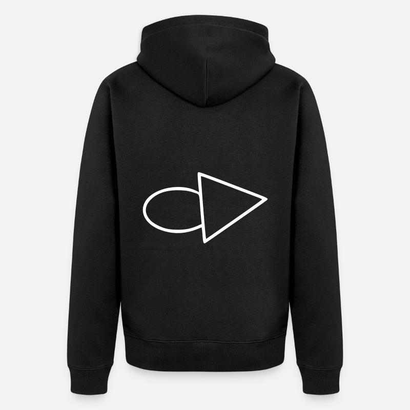 Flèche dessin esquisse blanc - Veste à capuche bio Premium Unisexe - noir