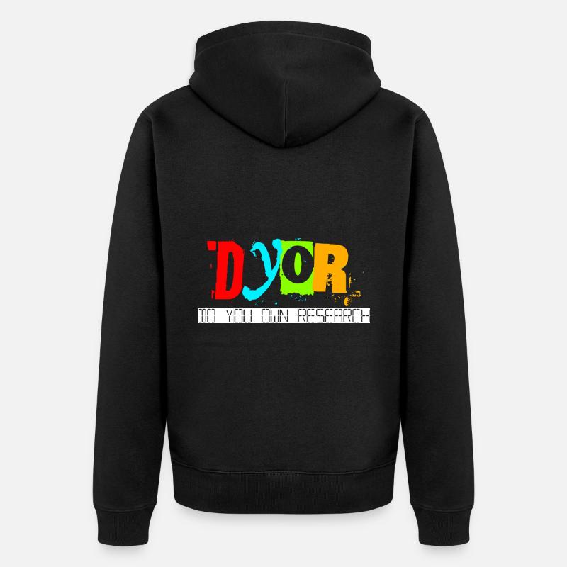 Dyor V1 Blanc - Veste à capuche bio Premium Unisexe - noir