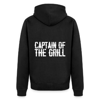 Capitaine du Grill 3 - Veste à capuche bio Premium Unisexe - noir - Dos - Nico (187cm)