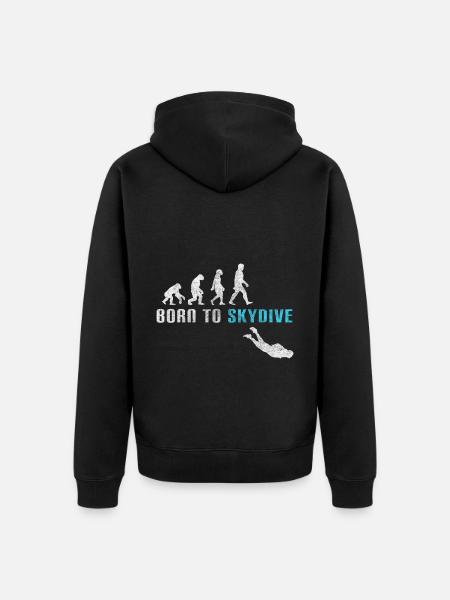 Skydiving Jump - Unisex Premium Organic Zip Hoodie - black
