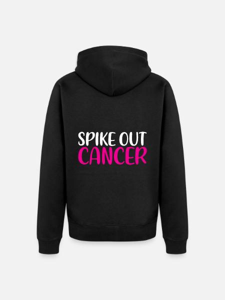 Spike Out Cancer - Unisex Premium Organic Zip Hoodie - black